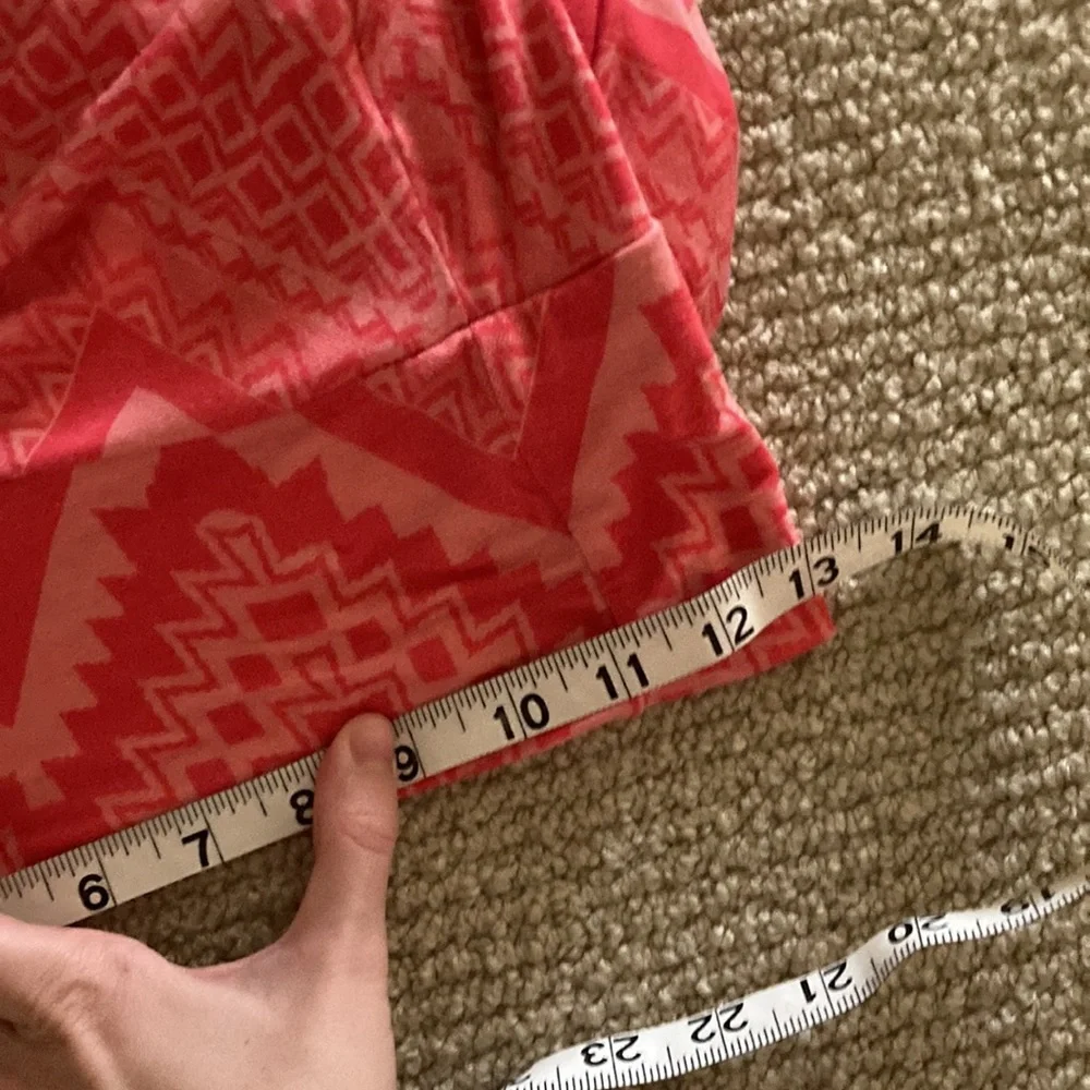 Charlotte Russe Pink Geometric Print Maxi Skirt Double Slit Stretch Small Y2K